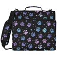 thumbnail image 2 of Zipper Binder with Shoulder Strap 2 inch 3 Ring Waterproof File Folder Organizer Bag 500 Sheet Colorful Dog Paw Prints, 2 of 8
