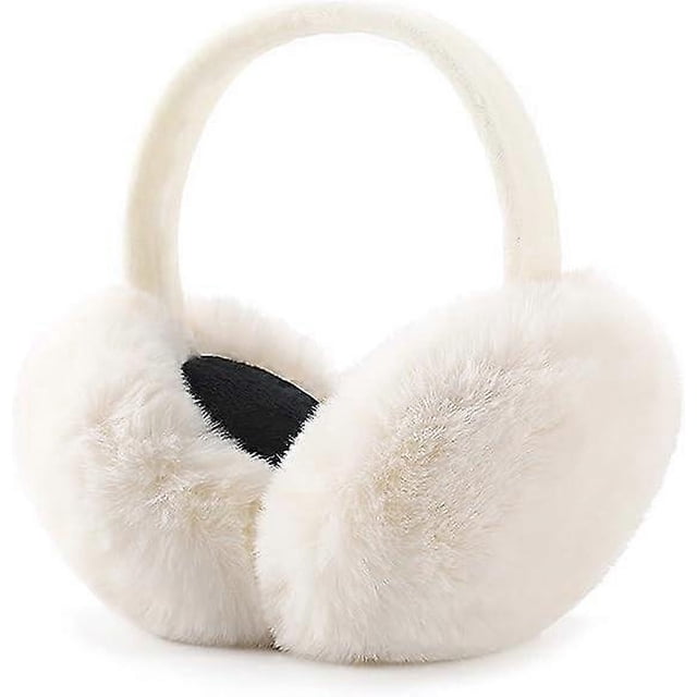 Orejeras ZHAOCHENG para mujer calentadores de orejas invierno vellón peludo blanco