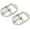 Silver, variant on 4pcs 1/2", 5/8" Belt Buckle Single Prong Oval Center Bar Buckles for Belt Purse Making Accessories SC60 (1/2 Inch, Brushed Brass)