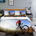thumbnail image 3 of 3D Sports Cyclist Quilt Cover Set Bedding Set Duvet Cover Pillowcases 265, 3 of 3