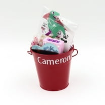 Timeless Desserts Valentine Gift for Kids, Dinosaur, Pre-filled, Personalized, Red, Crafts, Candy 4in