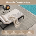 thumbnail image 2 of SIXHOME Outdoor Rugs 5'x7' Patio Rug Modern Indoor Outdoor Rugs Polypropylene Washable Non Shedding, Easy Clean, Waterproof, Durable Outdoor Carpet for Porch Balcony Deck Neutral Gray, 2 of 8