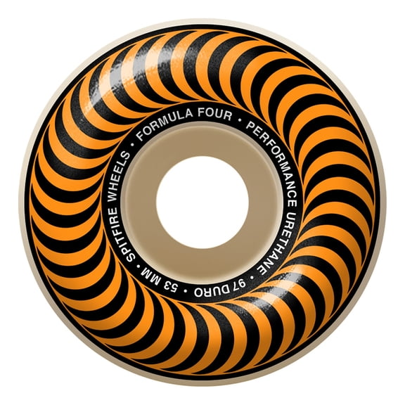 Spitfire F4 Classic Skateboard Wheels 97a 53mm Natural/Orange