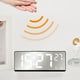 thumbnail image 4 of Reloj despertador digital Brillo Pantalla de escritorio Snooze Temperatura 12H 24H Espejo Reloj LED para sala de estar Escuela de adultos Luz blanca Macarena  Despertador digital, 4 of 8