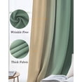thumbnail image 3 of Sage Green Yellow Ombre Blackout Curtains for Bedroom Living Room Darkening Curtains 63 Inches Long Farmhouse Modern Gradient Art Window Curtain 2 Panels Set Window Treatment Grommet Drapes 52"x63", 3 of 9