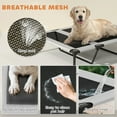 thumbnail image 6 of PawHut Elevated Dog Bed, Portable Raised Pet Bed with Removable Canopy, Cooling Pad, Storage Bag, Outside Pet Cot for Large Dogs, 42" x 30" x 37", 6 of 9