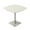 Classic White w/Silver Base, variant on 45" Small Boat Bistro Height Table Double Metal Base Bar Table