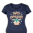 thumbnail image 3 of Star Wars - Snack Enthusiast Grogu - Women's Maternity Scoop Neck Graphic T-Shirt, 3 of 5
