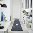 thumbnail image 4 of Yayeee Runner Rug for Bedroom 2'x6' Machine Washable Hallway Non Slip Mat, White Cat Planet, 4 of 8