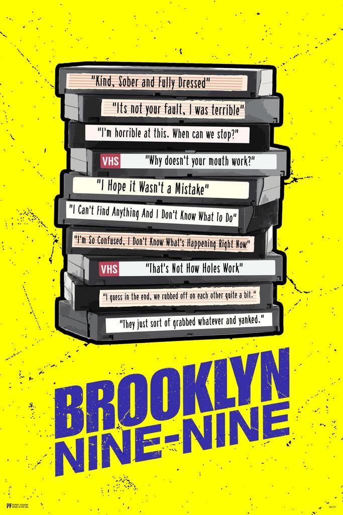 Brooklyn 99 VHS Tapes Quotes Wall Art Print Poster Brooklyn Nine Nine