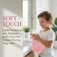 thumbnail image 4 of REGALWOVEN 2 Pack Cute Flower Chenille Hanging Hand Towels, Soft Absorbent, Quick Dry Decorative Towels for Kitchen, Bathroom Pink 12" x 12", 4 of 5