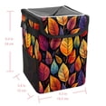 thumbnail image 5 of Thanksgiving Leaves Foldable Car Trash Can with Lid - Leak-proof Hanging Storage Bag for Car - Trash Can for Car, 5 of 6