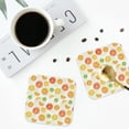 thumbnail image 4 of Vsdgher Colorful Lemons Print Leather Coasters for Drinks, Durable Drink Coasters 4 Set for Tabletop Protection, Luxurious Home Décor and Housewarming Gift-Square, 4 of 6