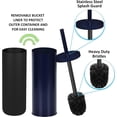 thumbnail image 3 of Deep & Sturdy Toilet Bowl Brush with Holder - Durable Scrubbing - Toilet Cleaners - Household Essentials - Bathroom Cleaner - Cleaning Supplies - Household Supplies, Matte Navy, 3 of 7