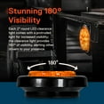thumbnail image 3 of 8PC 2" Round 10 LED Light [2 in 1 Reflector] [Polycarbonate Reflector] [10 LEDs] [D.O.T. Certified] [2 Year Warranty] Side Marker Light for Trucks and Trailers - Amber, 3 of 8