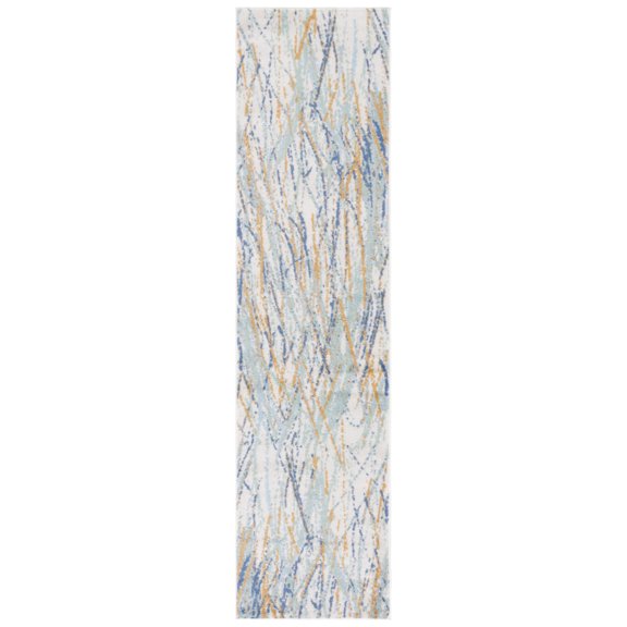 SAFAVIEH Skyler Hoyt Geometric Runner Rug, Gold/Blue Green, 2'2" x 9'