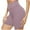 Purple, variant on Women Solid Color Running Shorts Sport Pant Elastic Waist Workout Shorts