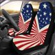 thumbnail image 2 of ABPHQTO Juego de 2 fundas para asientos de coche con bandera americana, protector universal para asientos delanteros de coche, apto para coche, SUV, sedán, camión, 2 of 3