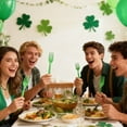 thumbnail image 3 of Tyidzon 20Pc St. Patrick's Day Disposable Fork Green Patterned Clover Party Tableware for Irish Holiday Birthday Table Decor Supplies, 3 of 6