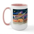thumbnail image 2 of CafePress - Xmasstar/2 Red Huskies Large Mug - 15 oz Ceramic Large White Novelty Mug, 2 of 4