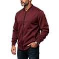 thumbnail image 3 of Men's Standard Full-Zip Fleece Mock Neck Midweight Sweatshirt with Pockets Fall Winter Spring Jacket, 3 of 6