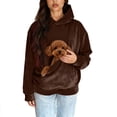 thumbnail image 2 of Stralyhd Cat Pouch Hoodie for Women Cozy Soft Dog Pouch Sweatshirts Velvet Pet Care Hoodie Long Sleeve Pet Carrier Pullover Coffee XL, 2 of 5