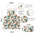 thumbnail image 7 of Pioneer Flower Floral Print Pattern Apron-Garden Aprons for Women with Pockets-Cotton Linen Waterproof Kitchen Cooking Gardening Aprons Adjustable for Kitchen,Cooking,BBQ and Salon 33x27 Inch, 7 of 7
