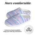 thumbnail image 6 of Goofa Striped Gradient Print Womens Mens Cotton Lightweight House Slippers , Washable Home Slippers,Indoor Comfy Bedroom Cozy Slippers-44/45, 6 of 7