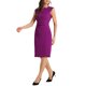 thumbnail image 4 of Vestido de tubo sin mangas para mujer Inspire Chic, vestido profesional de oficina, talla XS, color púrpura, 4 of 6