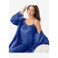 thumbnail image 6 of Amoureuse Women's Plus Size The Luxe Satin Short Peignoir Set Pajamas, 6 of 6