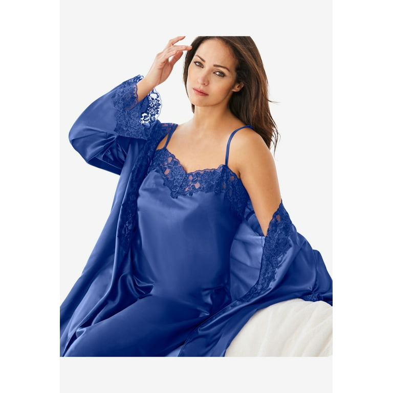 Plus size deals peignoir set short