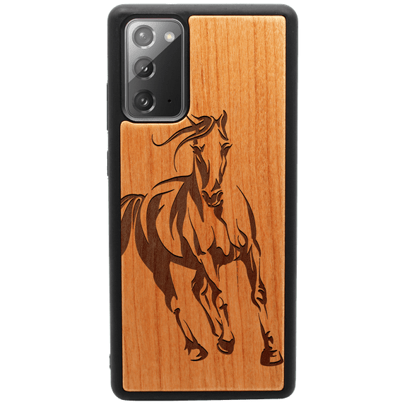 Horse 1 - Engraved Phone Model: Samsung Note 20, Color: Cherry