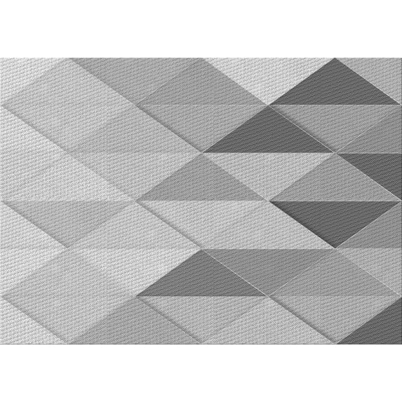 Ahgly Company Machine Washable Indoor Rectangle Transitional Platinum Silver Gray Area Rugs, 7' x 9'