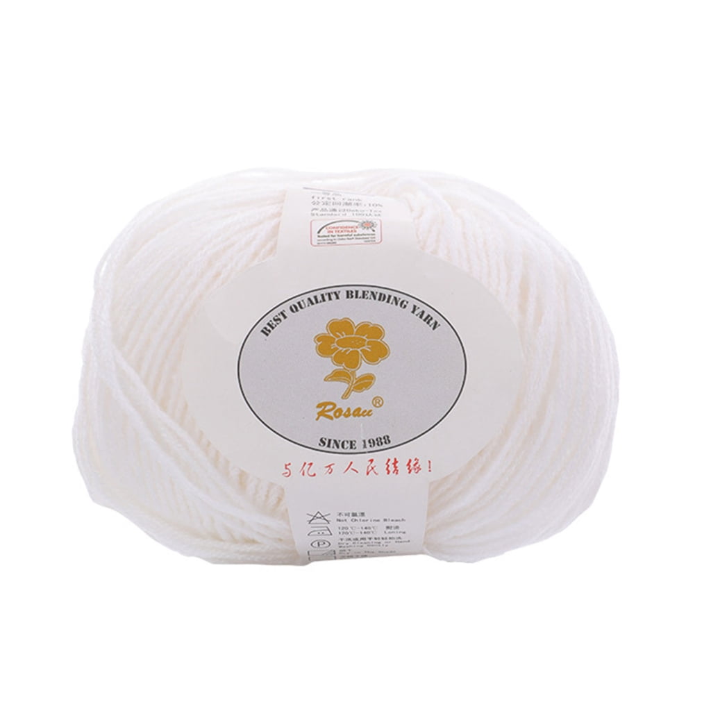 10Rolls of Wool Blend Yarn 1.76/Roll Soft Crochet Knitting Yarn For Beginner Adult Knitting Weaving Rugs Sweater Scarf