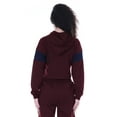 thumbnail image 5 of Moomaya Color Block Crop Hoodie Drawstring Pullover Casual Sports Jacket For Women-26, 5 of 9