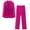 Hot Pink, variant on Coats for Women Long Sleeved Solid Color Belt Suit Pants Casual Coat Pants Sets Pants for Women