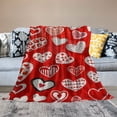 thumbnail image 2 of Orinice Hearts Flowers Warm Lightweight Blanket Soft Fleece Throw Blanket for Living Rooms Sofa Decor All Seasons Bedding Gift 60x80in, 2 of 6