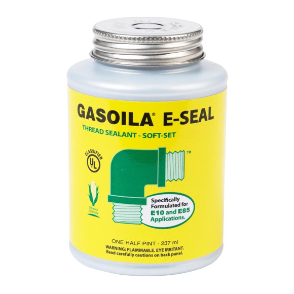 Gasoila Scellant pour Fils pour Applications Éthanol E10 & E85, Non Durcissant, Non Toxique, Pâte Vert Foncé Opaque – Fabriqué aux USA, 1/2 Pinte – Idéal pour Fils de Tuyaux, Moteurs, Conduites de Carburant & Plus, Bouchon Brossé