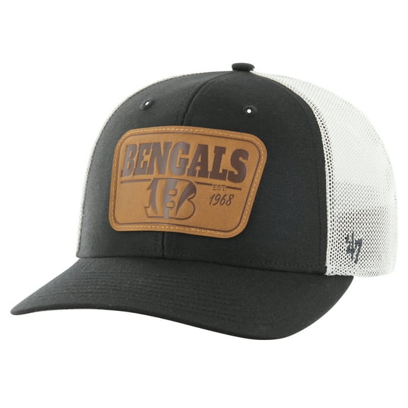 Men's '47 Black/White Cincinnati Bengals Thrash Trophy Flex Hat