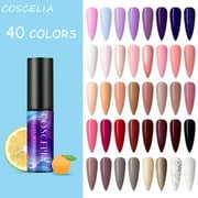 COSCELIA 40 pieces UV color gel set UV nail polish UV gel nail gel set gel nail art beginner nail polish for nail design nail art