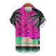 thumbnail image 3 of Mens Casual Manga Corta Botón Abajo Camisas Impresas Botón de Bolsillo Turndown Collar Blusa para Verano Al Aire Libre Casual Diario, 3 of 6