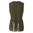 thumbnail image 5 of ZJXFGS Vest for Women,Western Shirts for Women,Womens Jacket,Long Vest for Women Sleeveless,Fringe Jacket Women,Fringe Vest Women Western,Light Weight Vest for Women,Green,L, 5 of 5