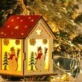 thumbnail image 4 of Chamoist Small Christmas Houses Village,Christmas Decorations Indoor Farmhouse,Christmas Day Wood House with Light, Santa Claus, Snowman, Deer Decorations with Light, Christmas Day Party Decoration, 4 of 6