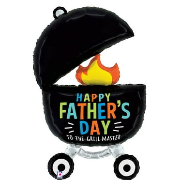 34 inch Betallic Father's Day Grill Master Foil Mylar Balloon - Party Supplies Decorations