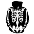 thumbnail image 2 of Sudadera con capucha con estampado 3D de calavera y esqueleto para hombre, ropa divertida de manga larga, estilo callejero, holgada, para Halloween, 2 of 5