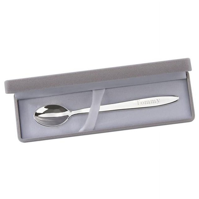Creative Gifts International 020904 Baby Feeding Spoon with Grey Flocked Box