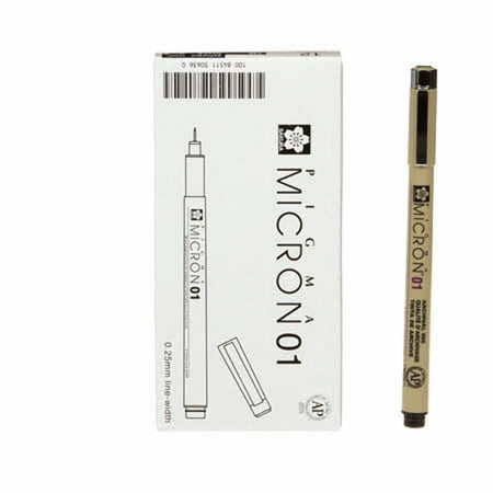 Pigma Black Fine Line Design Pens .25mm
