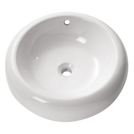 Avanity Ceramic Circular Vessel Bathroom Sink With Overflow