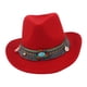 thumbnail image 2 of Sombrero Vaquero Jinwen Fedora Unisex Adulto Rojo, 2 of 8