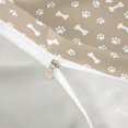thumbnail image 4 of Homewish White Dog Paw Bone Twin Duvet Cover,Beige Twin Bedding,Cute Pet Theme Decor,Light Gray Reversible,2 Pieces,1 Duvet Cover and 1 Pillowcase, 4 of 6